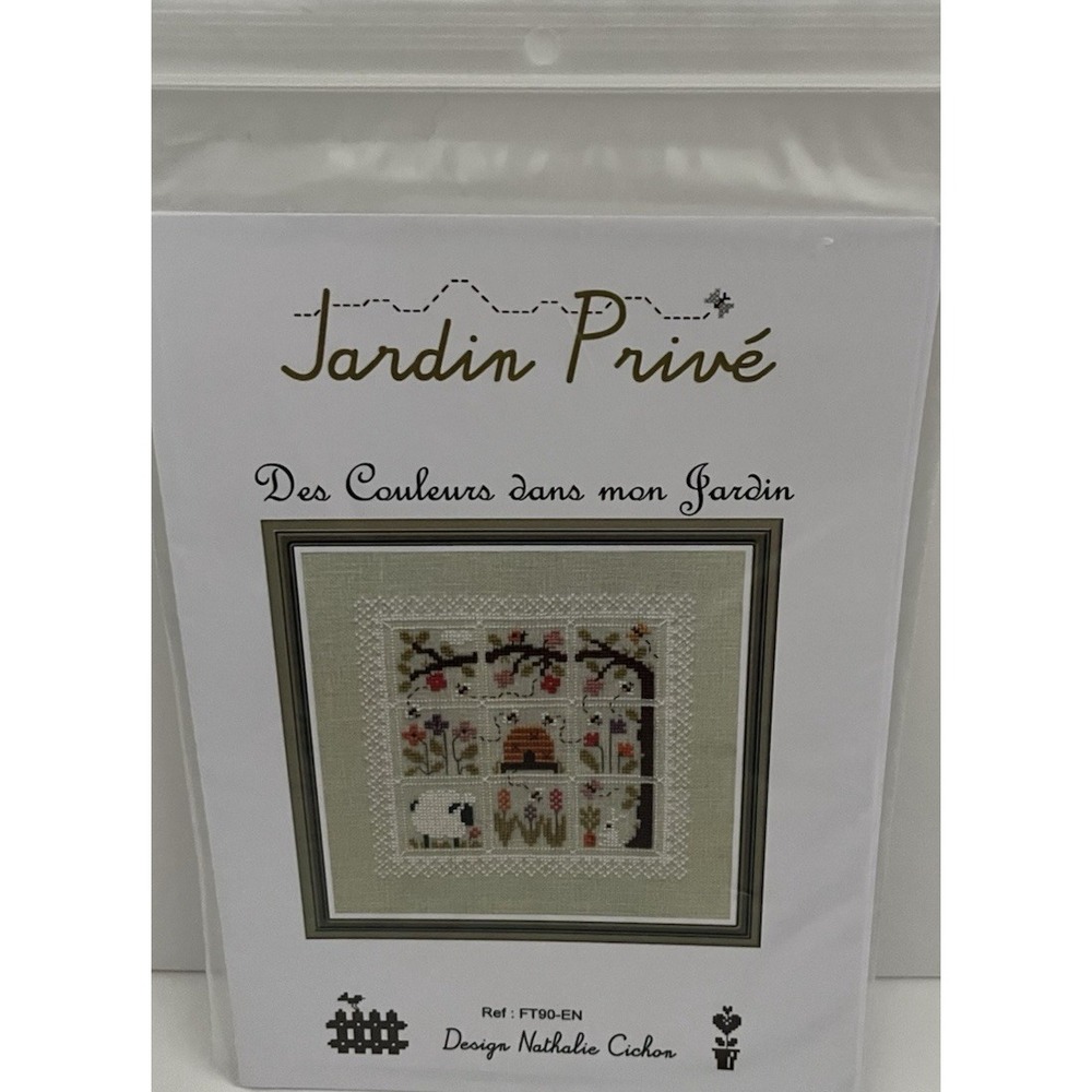 Jardin Prive Des Couleurs dans man Jardin FT90-EN Nathalie Cichon Chart Pattern - Picture 1 of 6